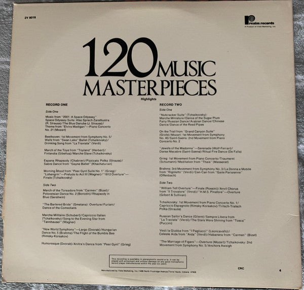 Various - 120 Music Masterpieces (2xVINYL) | Near Mint (NM) Near Mint (NM)