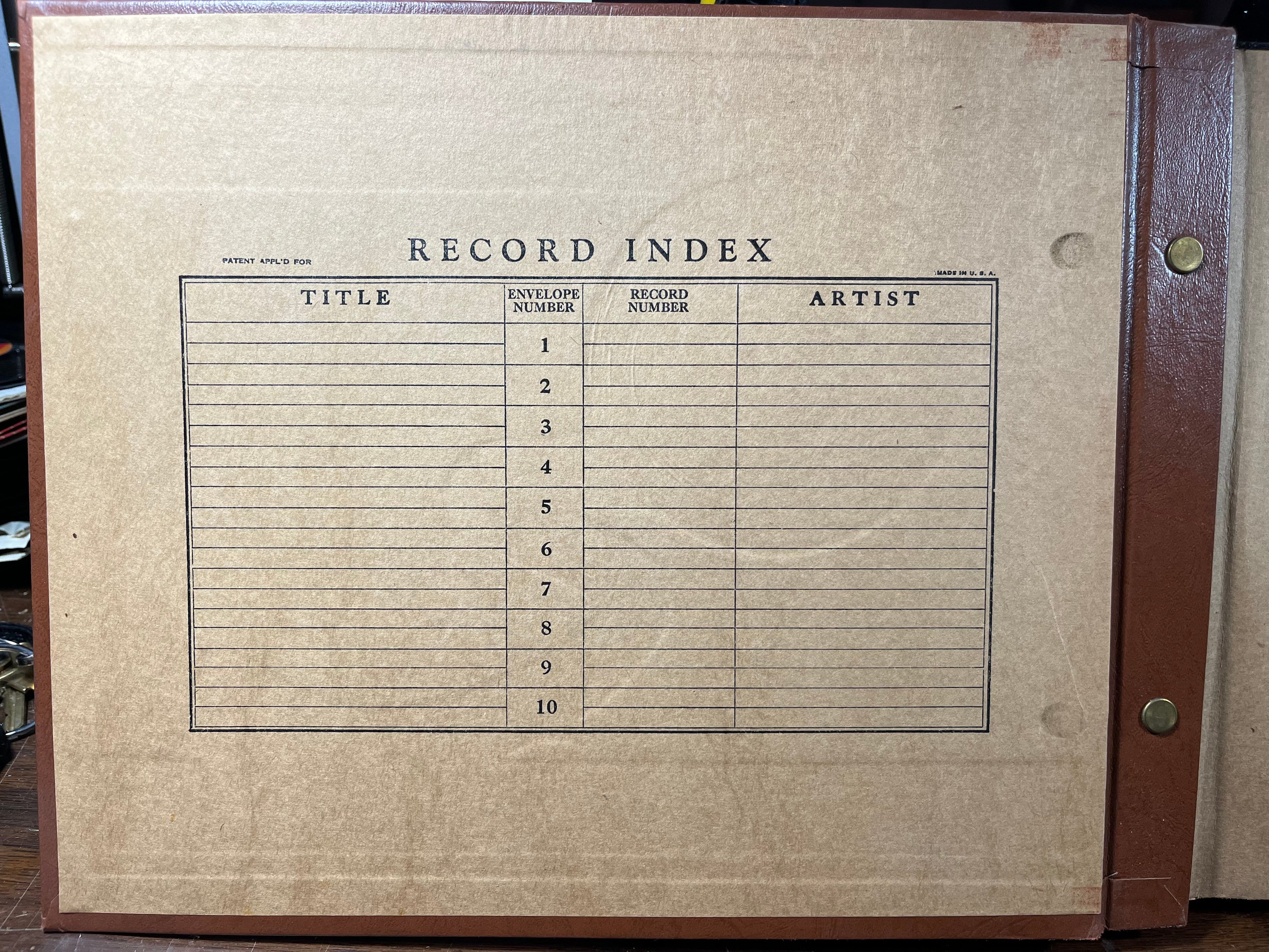 STORAGE - *78RPM BOOK / 10 POCKETS* | Excellent (EX)