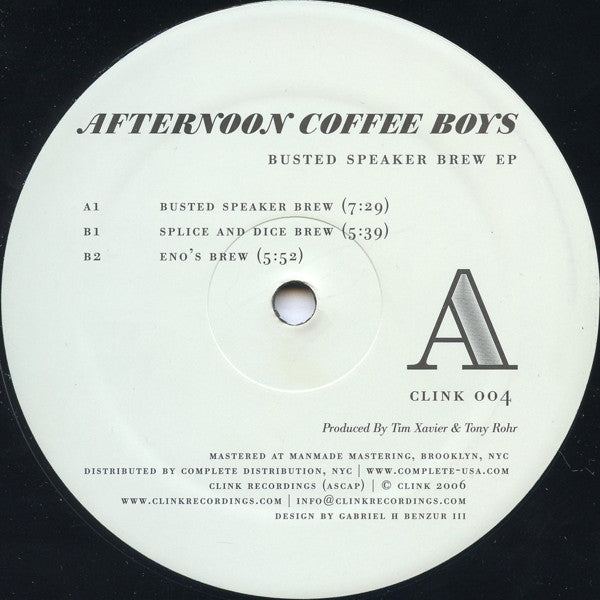 Afternoon Coffee Boys - Busted Speaker Brew EP | Near Mint (NM) Near Mint (NM)