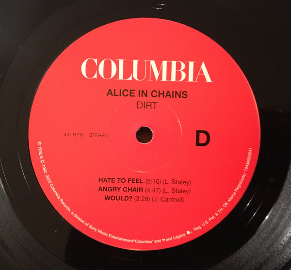 Alice In Chains Dirt Columbia, Legacy, Velvet Hammer 2xLP, Album, RE, RM, 30t Mint (M) Mint (M)