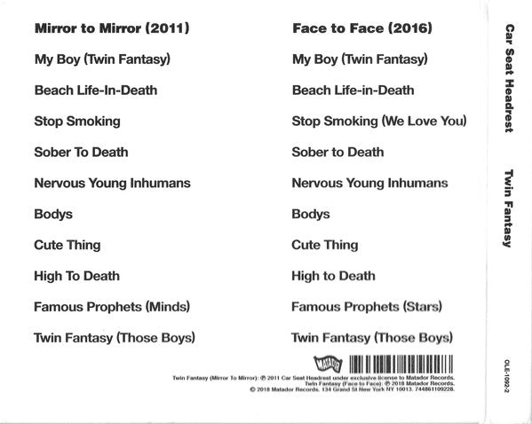Car Seat Headrest - Twin Fantasy (CD) | Mint (M) Mint (M)