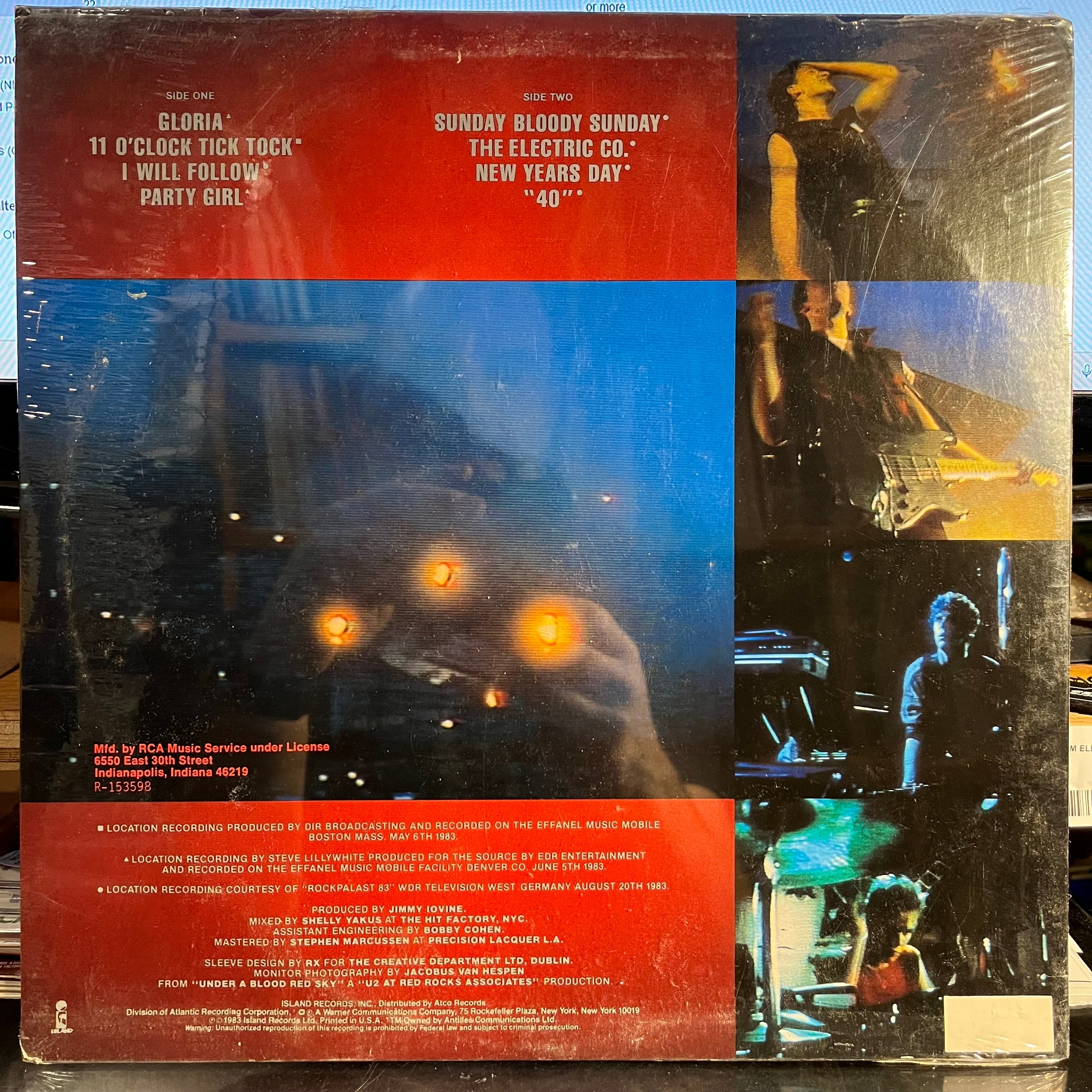 Live "Under A Blood Red Sky" (VINYL) | Mint (M) Excellent (EX)