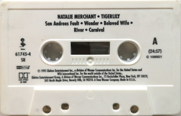 Natalie Merchant - Tigerlily (CASSETTE) | Excellent (EX) Excellent (EX)