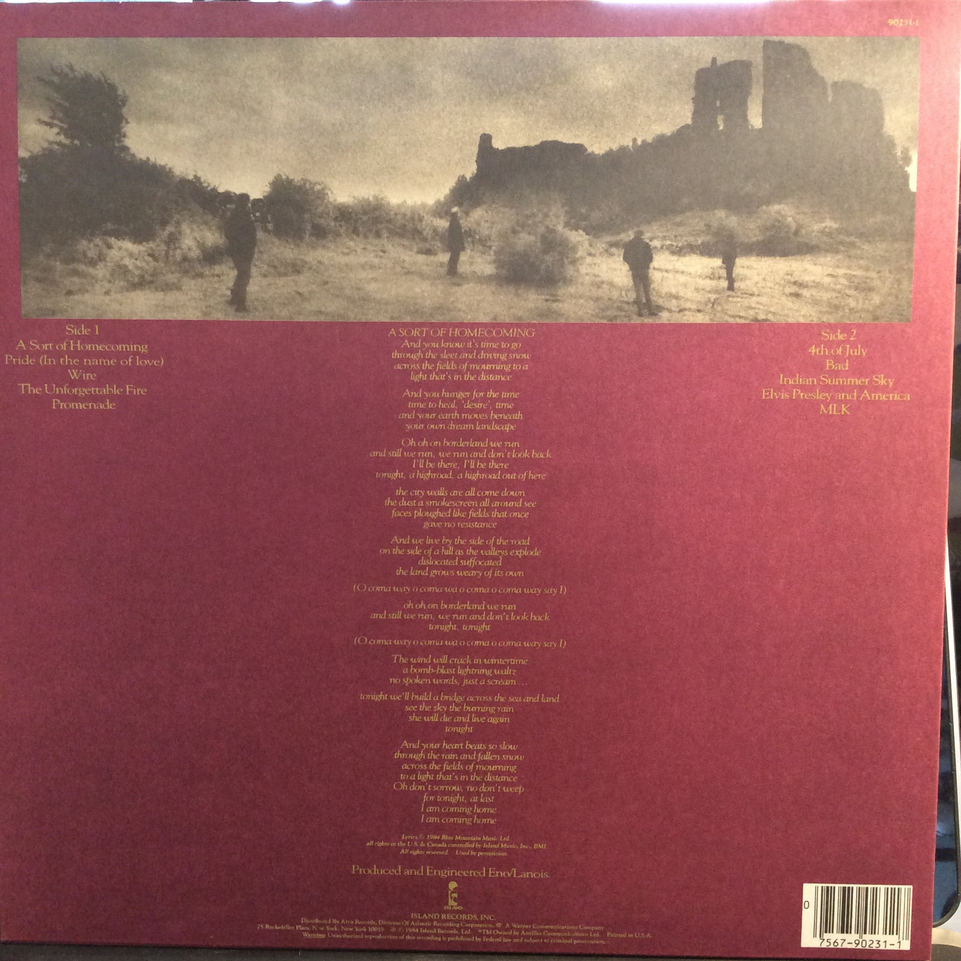 U2 - The Unforgettable Fire (VINYL) | Excellent (EX) Near Mint (NM)