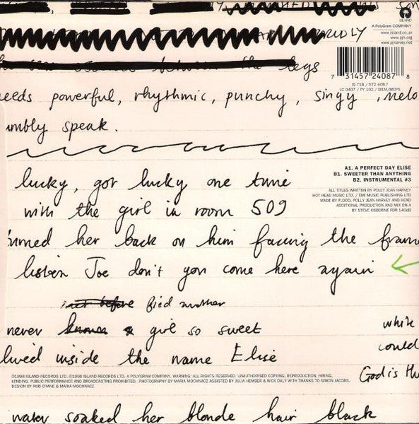 PJ Harvey - A Perfect Day Elise (7" VINYL) | Near Mint (NM or M-) Excellent+ (EX+)