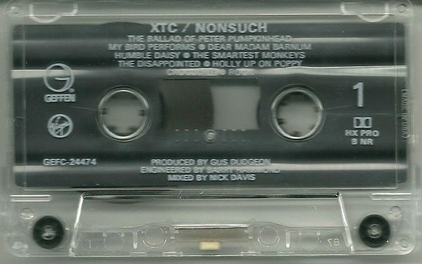 XTC - Nonsuch *CASSETTE* | Near Mint (NM) Near Mint (NM)