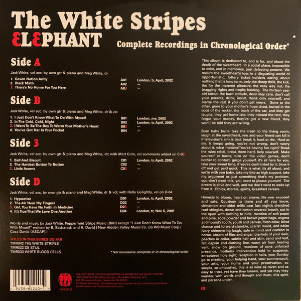 The White Stripes - Elephant (2xVINYL) | Near Mint (NM or M-)