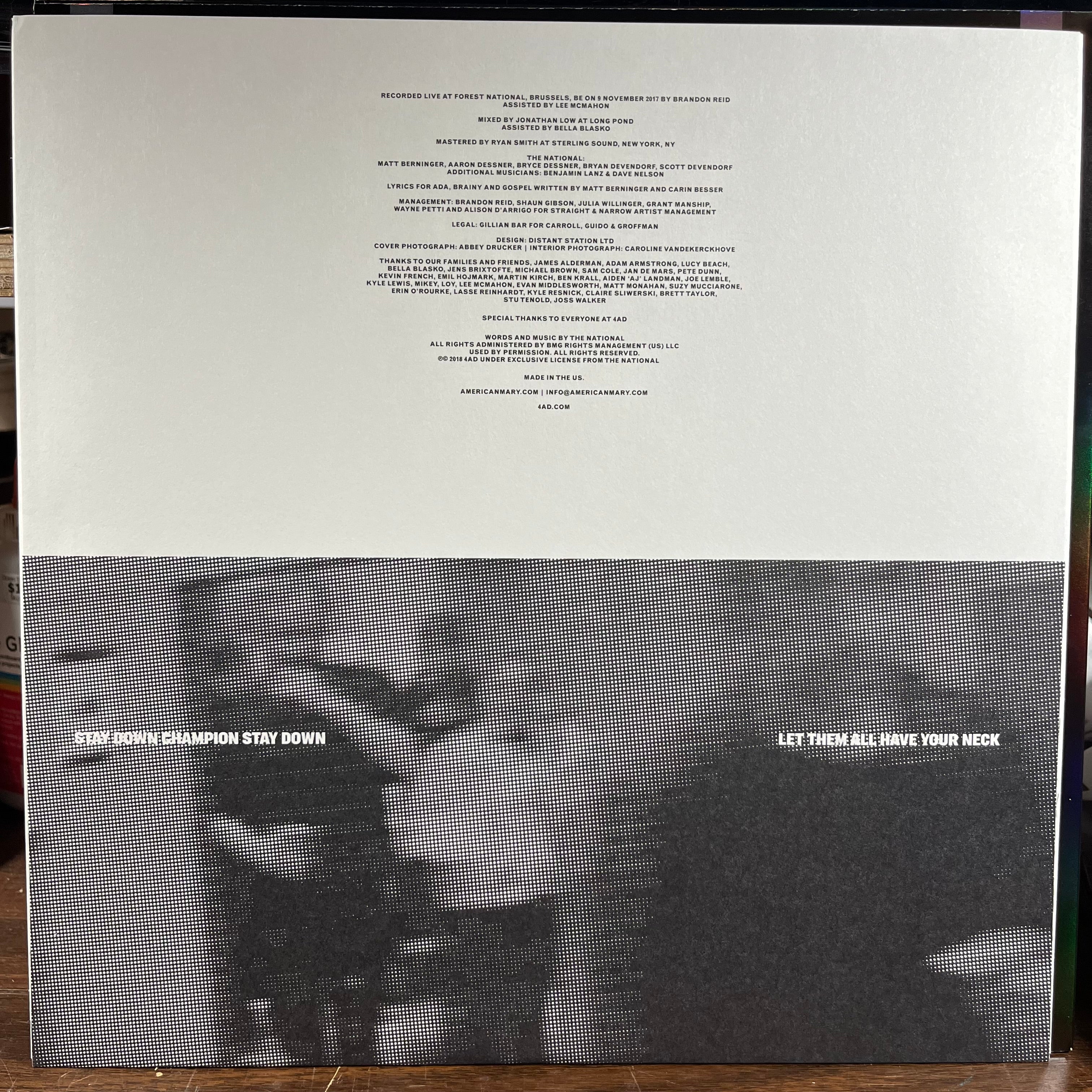 The National - Boxer (Live In Brussels) (CLEAR VINYL) | Near Mint (NM) Near Mint (NM)