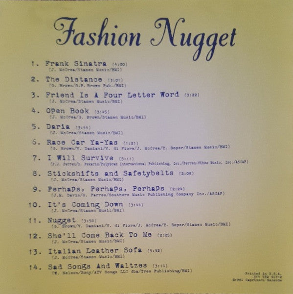 Cake - Fashion Nugget (CD) | Near Mint (NM) Near Mint (NM)