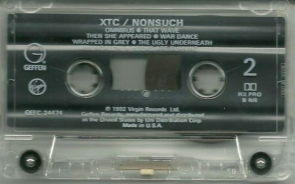 XTC - Nonsuch *CASSETTE* | Near Mint (NM) Near Mint (NM)