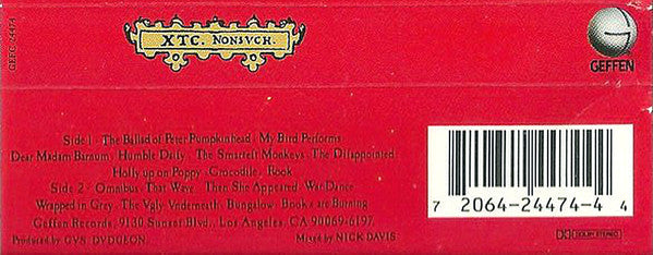 XTC - Nonsuch *CASSETTE* | Near Mint (NM) Near Mint (NM)