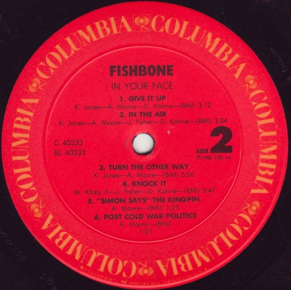 Fishbone - In Your Face | Near Mint (NM) Near Mint (NM)