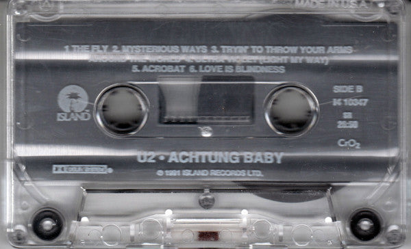 U2 - Achtung Baby (CASSETTE) | Very Good Plus (VG+) Excellent (EX)