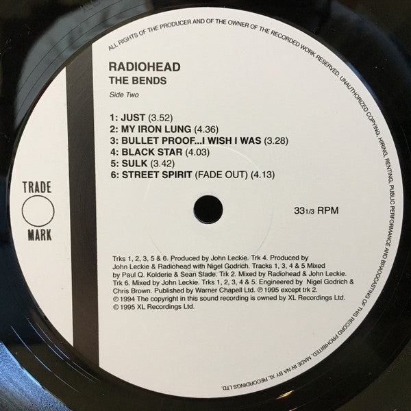 Radiohead - The Bends (VINYL) | Mint (M) Mint (M)