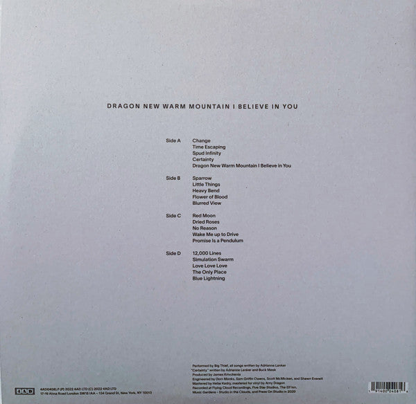 Big Thief - Dragon New Warm Mountain I Believe In You | Mint (M) Mint (M)
