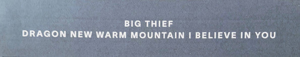 Big Thief - Dragon New Warm Mountain I Believe In You | Mint (M) Mint (M)