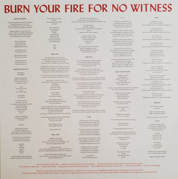 Burn Your Fire For No Witness | Mint (M) Mint (M)