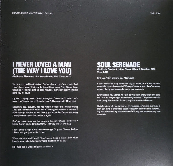I Never Loved A Man The Way I Love You (COLOR VMP VINYL) | Mint (M) Mint (M)