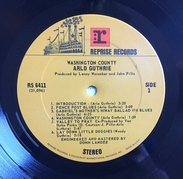 Arlo Guthrie - Washington County | Near Mint (NM) Very Good Plus (VG+)
