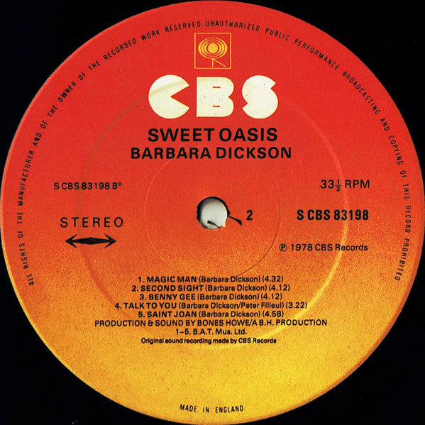 Sweet Oasis | Near Mint (NM) Very Good Plus (VG+)