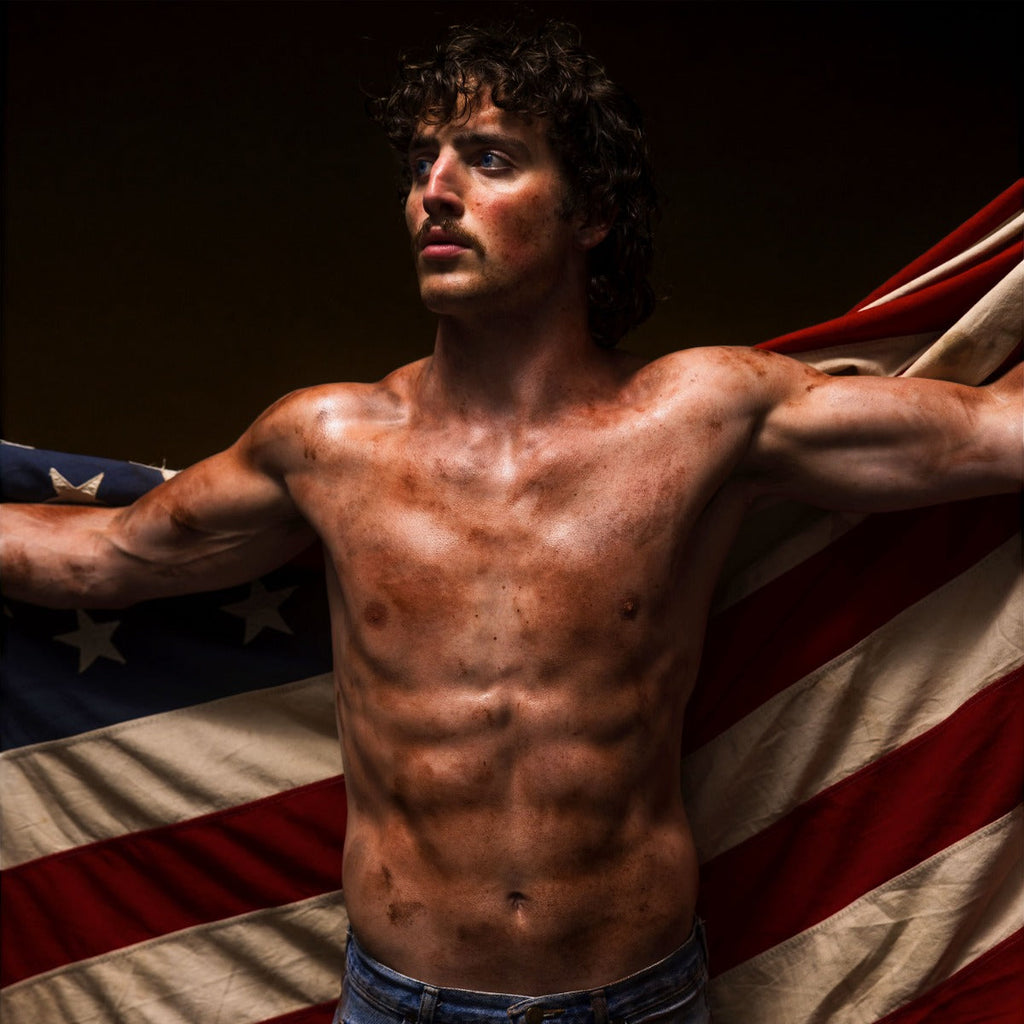 Benson Boone - American Heart (Red, White, And Blue Marble Vinyl) | Mint (M) Mint (M)