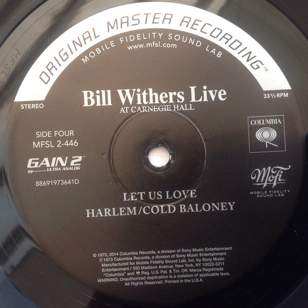 Bill Withers Live At Carnegie Hall (2xVINYL MFSL) | Mint (M) Mint (M)