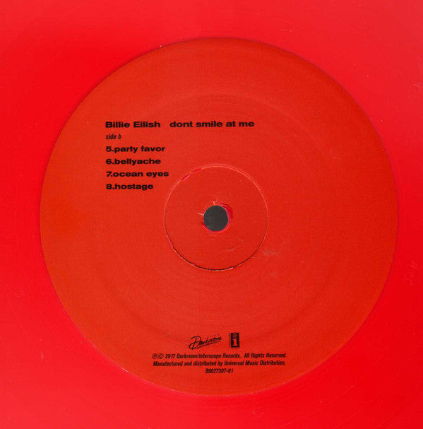 Billie Eilish - Dont Smile At Me (RED VINYL) | Mint (M) Mint (M)