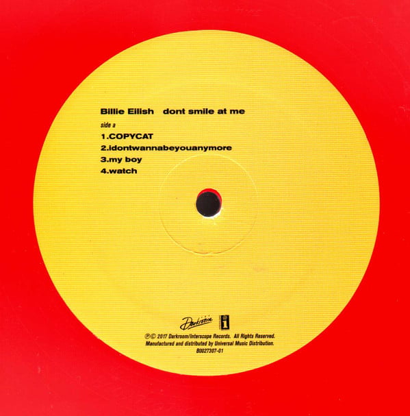 Billie Eilish - Dont Smile At Me (RED VINYL) | Mint (M) Mint (M)