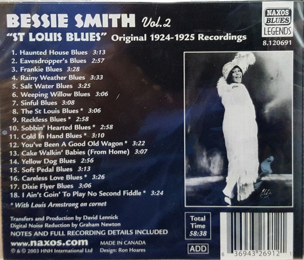 Bessie Smith Vol. 2 'St. Louis Blues': Original Recordings 1924-1925 (CD) | Mint (M) Mint (M)
