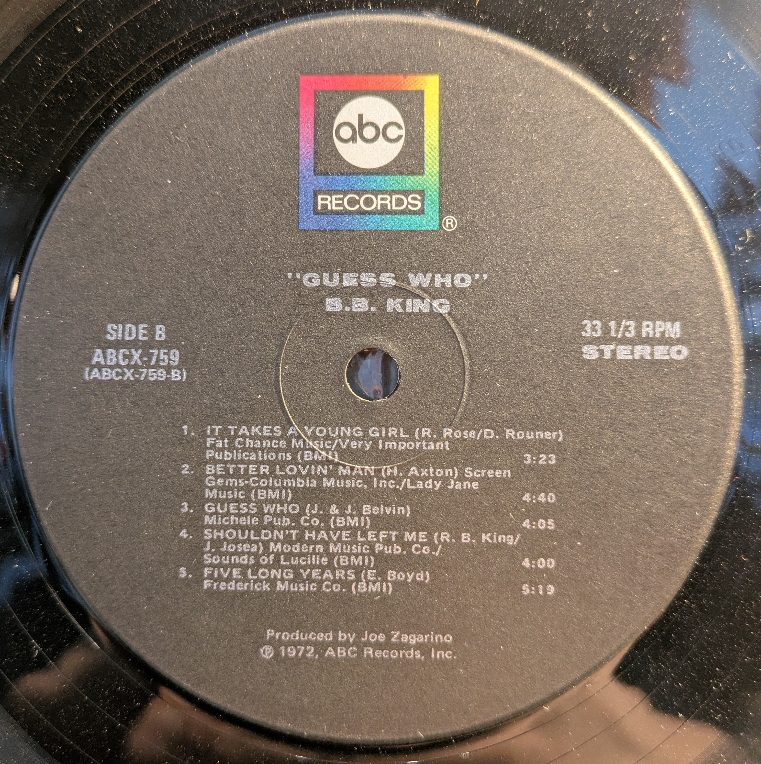 B.B. King - Guess Who (VINYL) | Excellent (EX) Near Mint (NM)