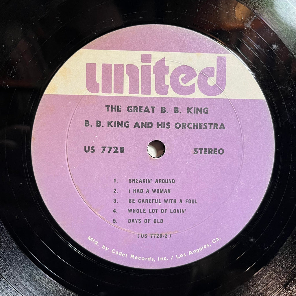 B.B. King Orchestra - The Great B. B. King (VINYL) | Excellent (EX) Very Good Plus (VG+)