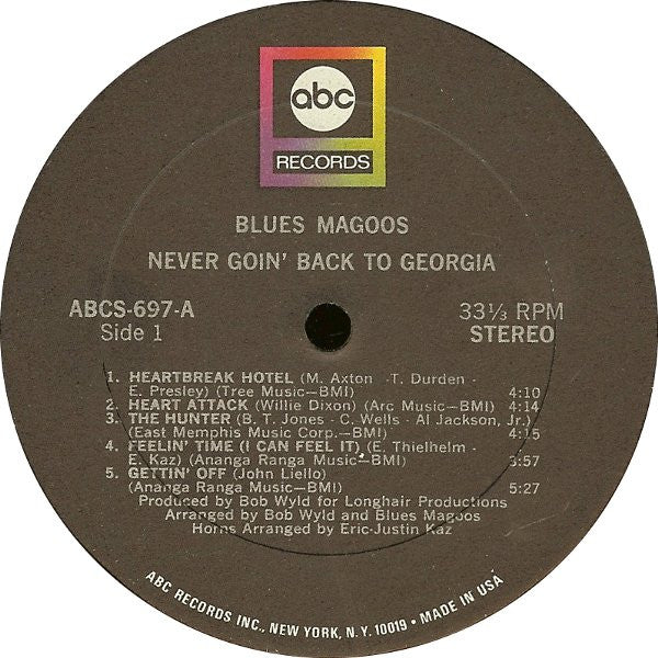 Blues Magoos - Never Goin' Back To Georgia | Very Good Plus (VG+) Very Good Plus (VG+)