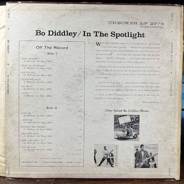 Bo Diddley - In The Spotlight (VINYL) | Good Plus (G+) Very Good (VG)