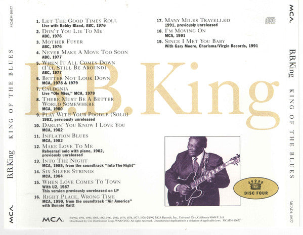 B.B. King - King Of The Blues (4xCD BOX) | Near Mint (NM) Excellent+ (EX+)