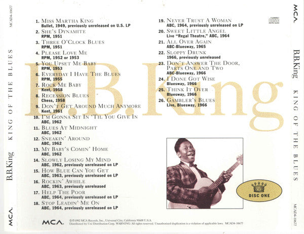 B.B. King - King Of The Blues (4xCD BOX) | Near Mint (NM) Excellent+ (EX+)