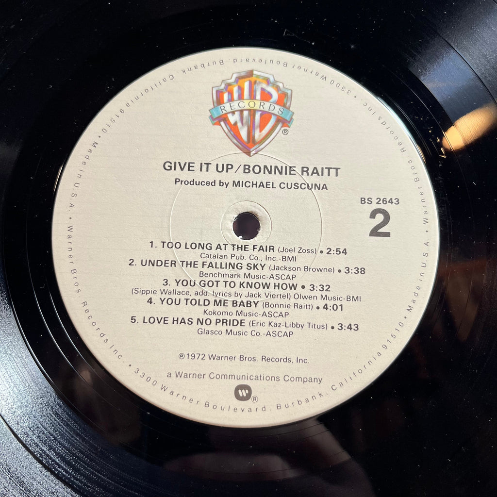 Bonnie Raitt - Give It Up (VINYL) | Near Mint (NM) Excellent (EX)