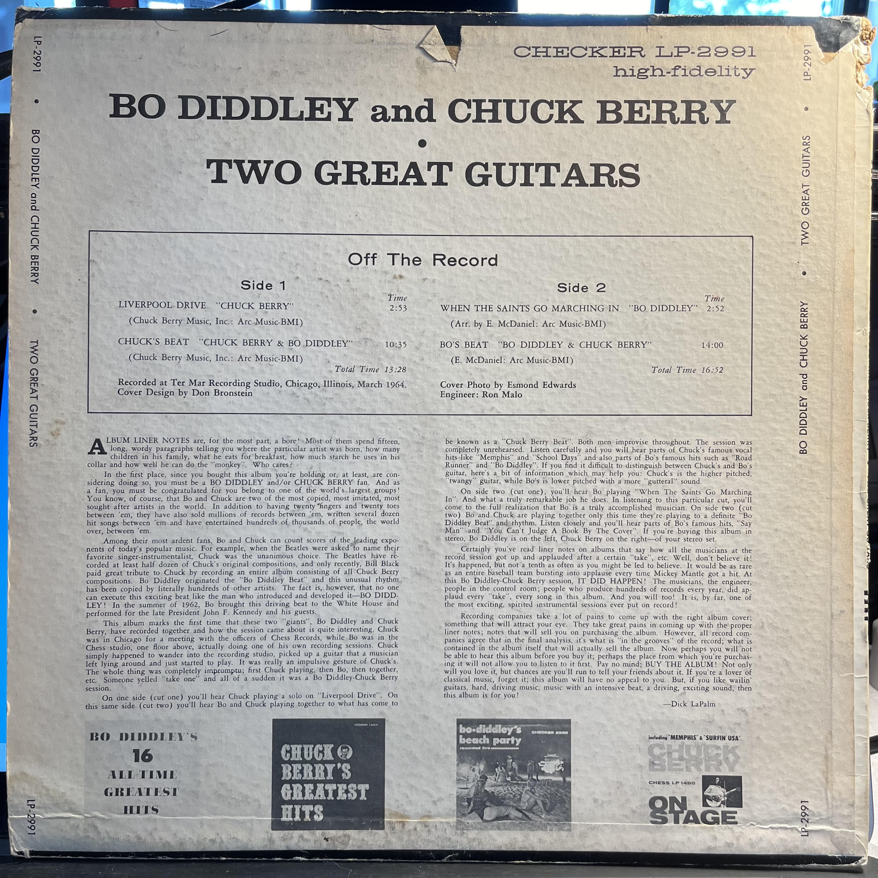 Bo Diddley - Two Great Guitars *REPRESS/US* | Very Good (VG) Very Good (VG)