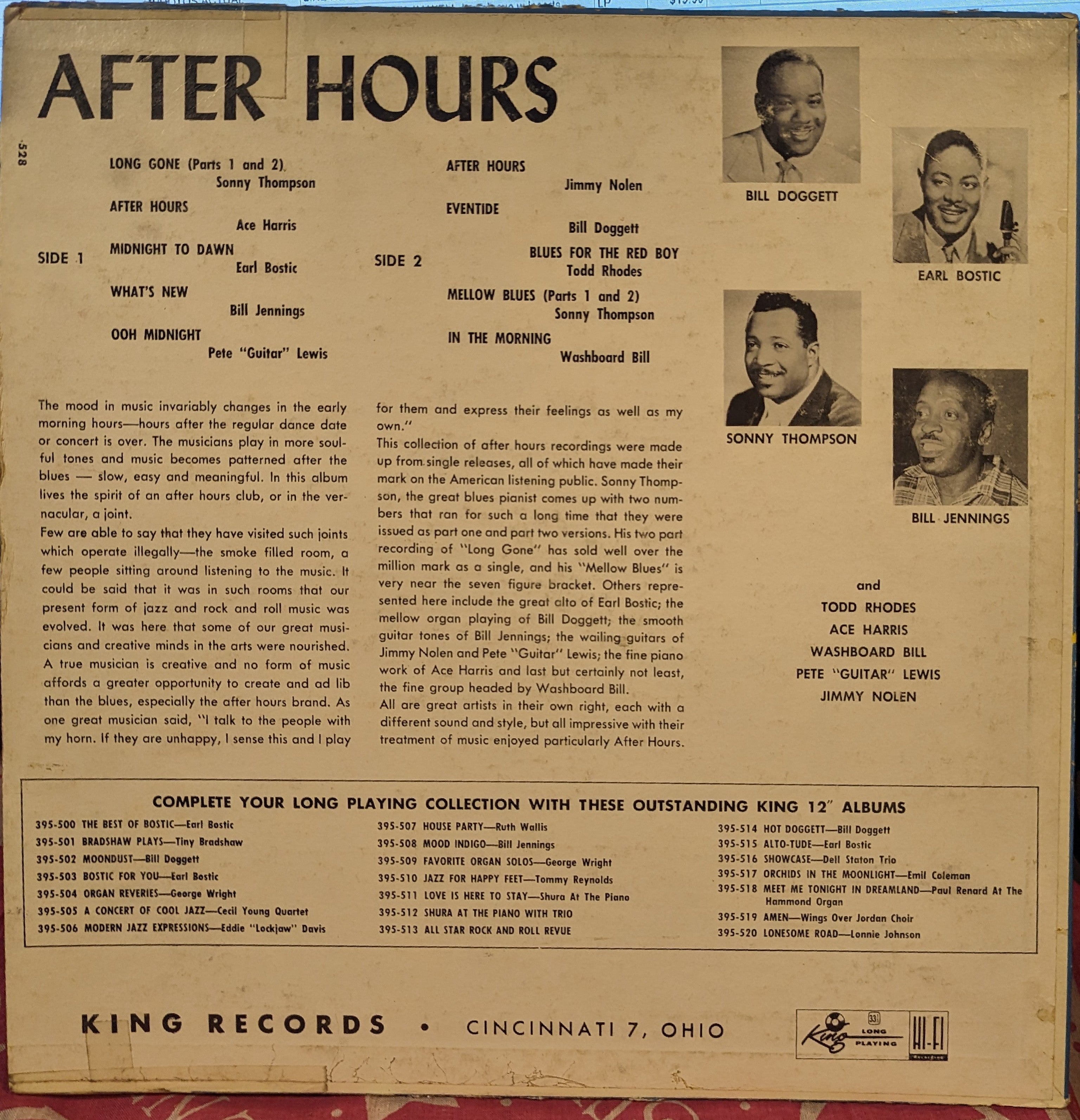 Various - After Hours *MONO* | Very Good (VG) Good Plus (G+)