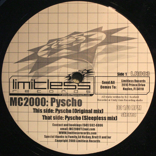 mc2000 - Psycho (VINYL) | Near Mint (NM) Generic