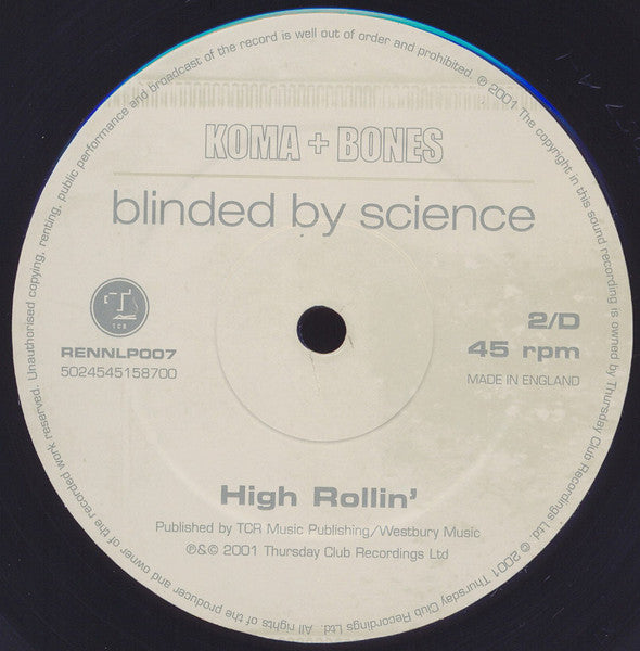 Koma & Bones - Blinded By Science (2xVINYL / RECORDS 2&3 ONLY) | Near Mint (NM or M-) Generic