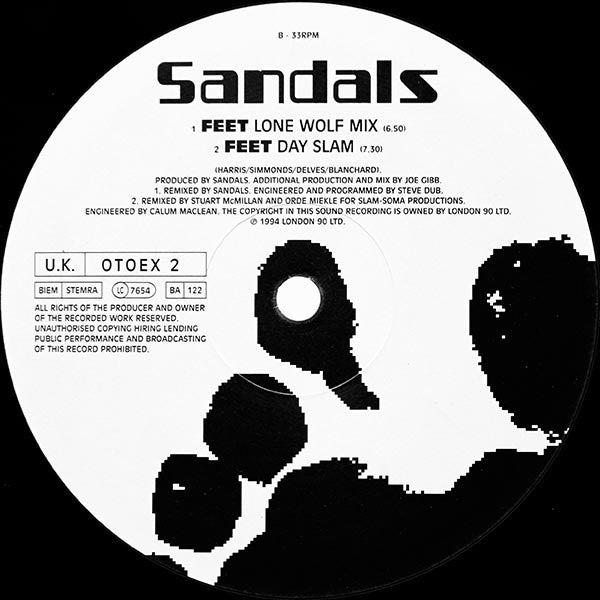 Sandals - Feet (VINYL) | Very Good Plus (VG+) Excellent (EX)