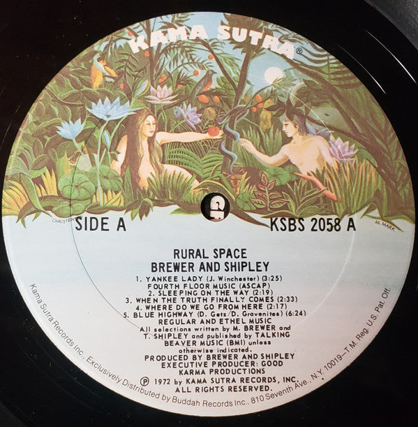 Brewer And Shipley - Rural Space | Very Good Plus (VG+) Very Good (VG)