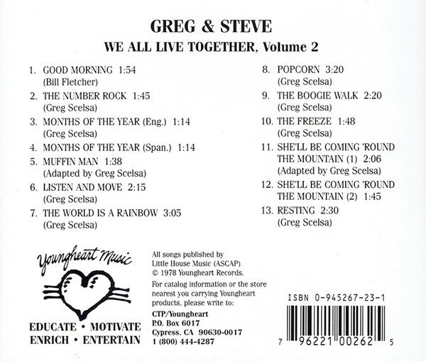 Greg And Steve - We All Live Together, Volume 2 (CD) | Near Mint (NM)