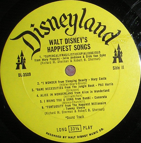 Various - Walt Disney's Happiest Songs | Very Good Plus (VG+) Near Mint (NM)