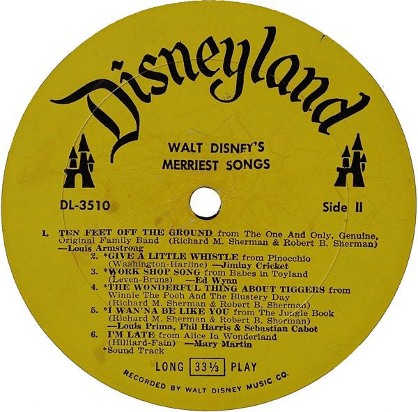 Various - Walt Disney's Merriest Songs | Very Good Plus (VG+) Near Mint (NM)