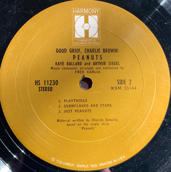 Fred Karlin - Good Grief, Charlie Brown! Peanuts | Very Good (VG) Very Good (VG)