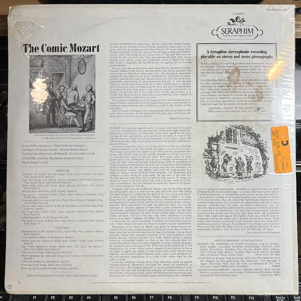 The Comic Mozart, Satirical Ensembles, Arias And Canons (VINYL) | Mint (M) Near Mint (NM)