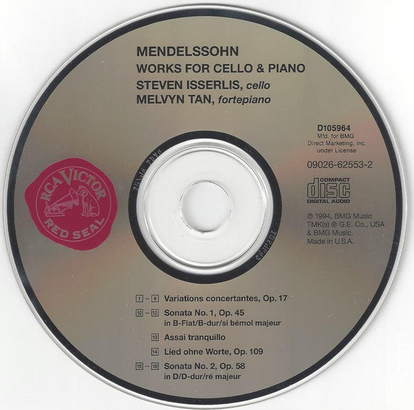 Works For Cello And Piano, Complete (CD) | Excellent+ (EX+) Near Mint (NM)
