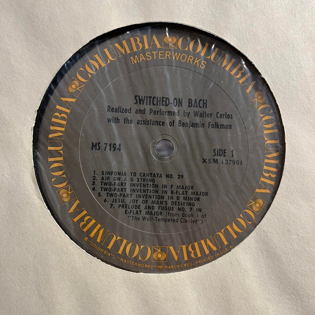 Walter Carlos - Switched-On Bach *TERRE HAUTE 1970* | Excellent (EX) Excellent (EX)
