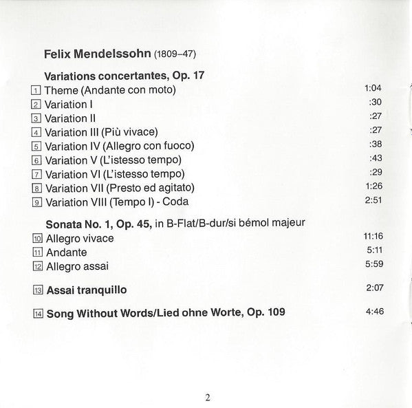 Works For Cello And Piano, Complete (CD) | Excellent+ (EX+) Near Mint (NM)